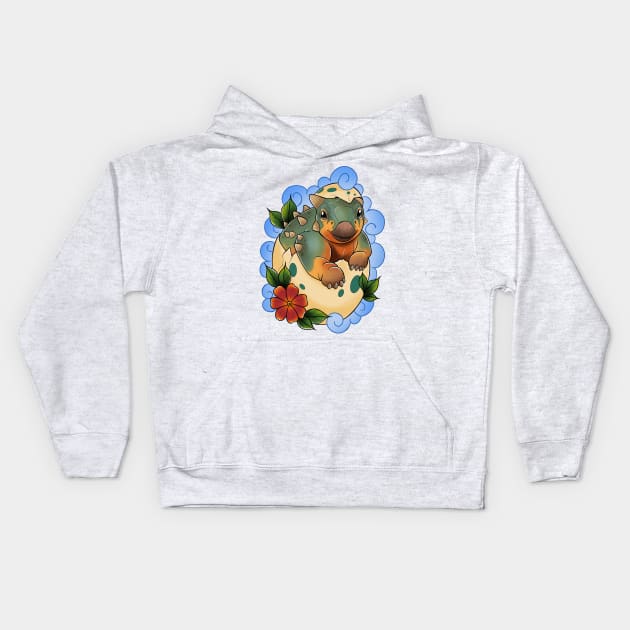 Baby Bumpy Kids Hoodie by Jurassic Ink